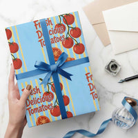 Subtle FDT Wrapping Paper Roll Fresh Delicious Tomatoes Striped Retro Vintage 80s Subtle FDT