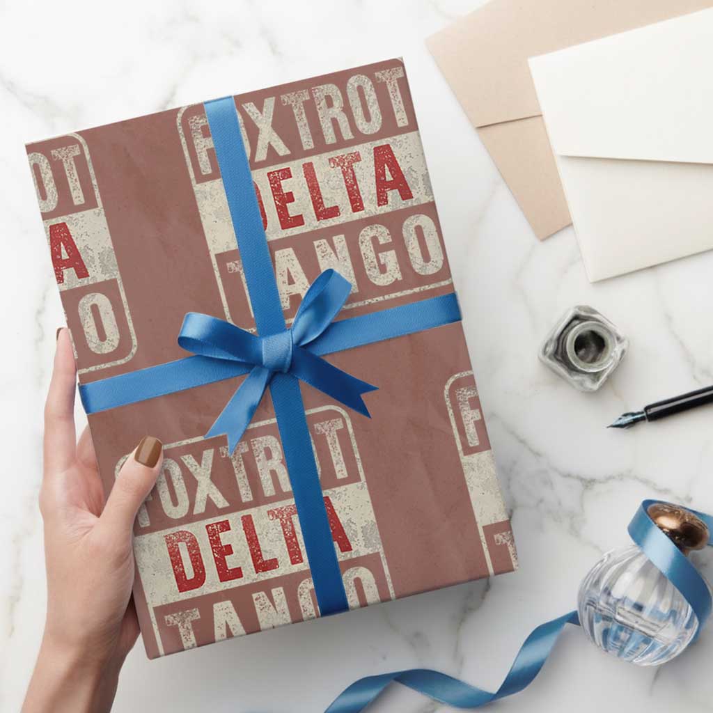 Subtle FDT Wrapping Paper Roll Foxtrots Delta Tangos