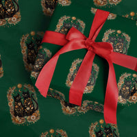 Subtle FDT Wrapping Paper Roll Vintage Flower Black Cat Social Activist