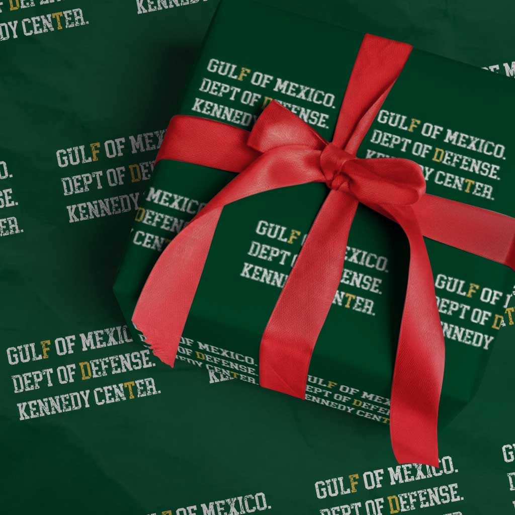 Subtle FDT Wrapping Paper Roll Vintage Gulf of Mexico Dept Of Defense Kennedy Center