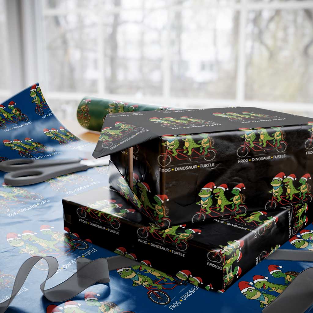 Subtle FDT Xmas Wrapping Paper Roll Frog Dinosaur Turtle Political Satire - Wonder Print Shop