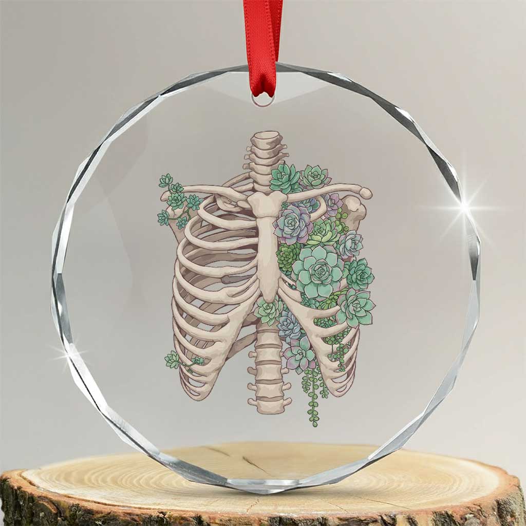 Succulent Body Skeleton Crystal Glass Ornament Creepy Plant Lover Gift - Wonder Print Shop