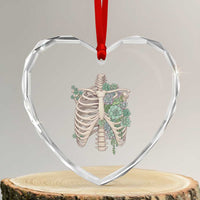 Succulent Body Skeleton Heart Crystal Glass Ornament Creepy Plant Lover Gift - Wonder Print Shop