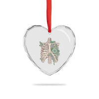 Succulent Body Skeleton Heart Crystal Glass Ornament Creepy Plant Lover Gift - Wonder Print Shop
