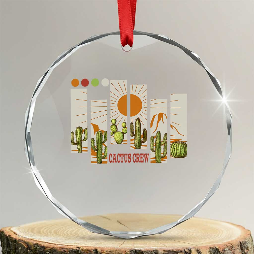 Succulent Plant Lover Gift Crystal Glass Ornament Cactus Crew - Wonder Print Shop