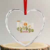 Succulent Plant Lover Gift Heart Crystal Glass Ornament Cactus Crew - Wonder Print Shop