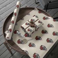 Sugar Skull Calavera Holiday Spirit Mistletoe Wrapping Paper Roll - Wonder Print Shop