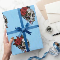 Sugar Skull Calavera Holiday Spirit Mistletoe Wrapping Paper Roll - Wonder Print Shop
