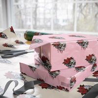 Sugar Skull Calavera Holiday Spirit Mistletoe Wrapping Paper Roll - Wonder Print Shop