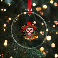 Sugar Skull Mexican Christmas Crystal Glass Ornament - Wonder Print Shop