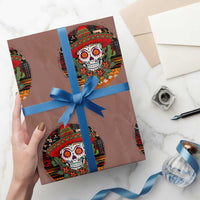Sugar Skull Mexican Christmas Wrapping Paper Roll - Wonder Print Shop