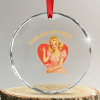 Sugar Spice and F Ice Retro Fairy Crystal Glass Ornament Feminist Against Ice Protest Political Resistance