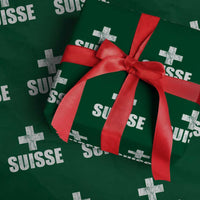 Suisse Swiss French Vintage Cross Flag Switzerland Roots Wrapping Paper Roll