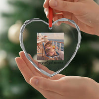 Summer Capybara Pregnancy Heart Crystal Glass Ornament Baby Announcement Gift