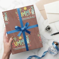 Summer Remembering My Why Wrapping Paper Roll Cute Tropical Beach Palm Tree Surfboard Teacher Graphic