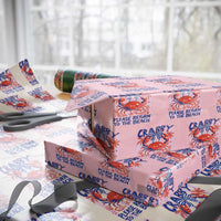 Summer Vacation Wrapping Paper Roll If Crabby Return To Beach Retro Graphic