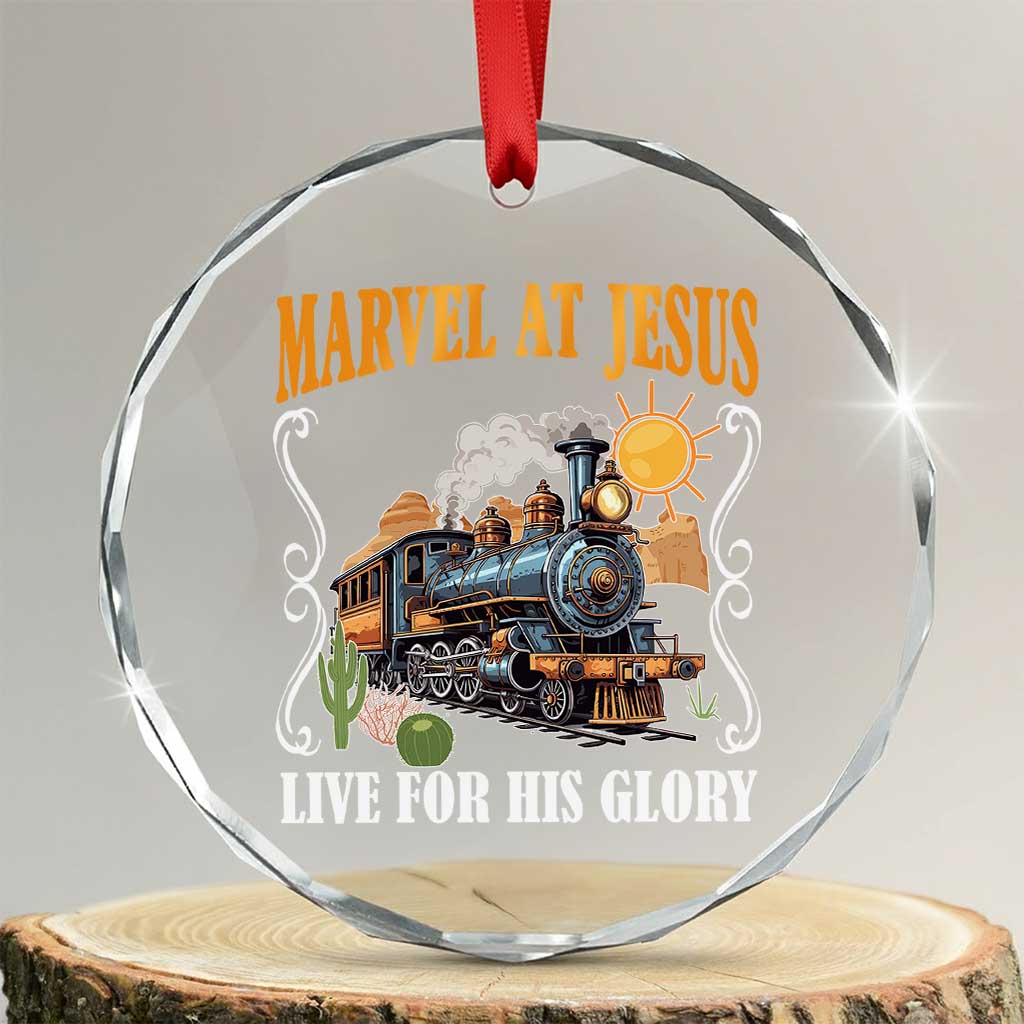Summer VBS 2025 Crystal Glass Ornament Marvel at Jesus Live for His Glory Christian Bible Camp - Wonder Print Shop