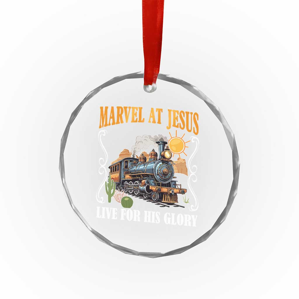 Summer VBS 2025 Crystal Glass Ornament Marvel at Jesus Live for His Glory Christian Bible Camp - Wonder Print Shop