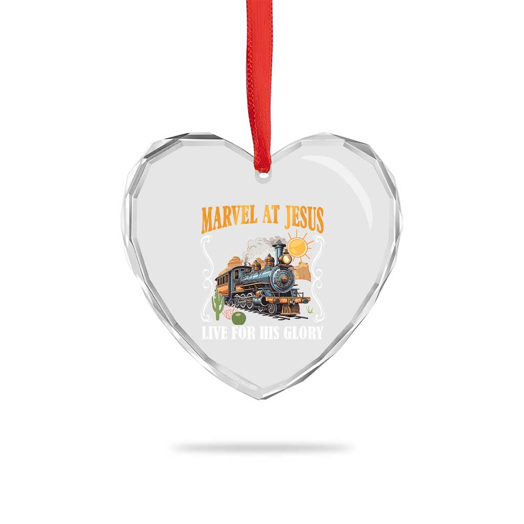 Summer VBS 2025 Heart Crystal Glass Ornament Marvel at Jesus Live for His Glory Christian Bible Camp - Wonder Print Shop