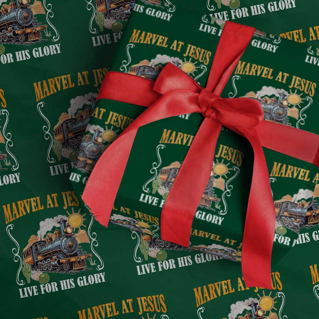 Summer VBS 2025 Wrapping Paper Roll Marvel at Jesus Live for His Glory Christian Bible Camp - Wonder Print Shop