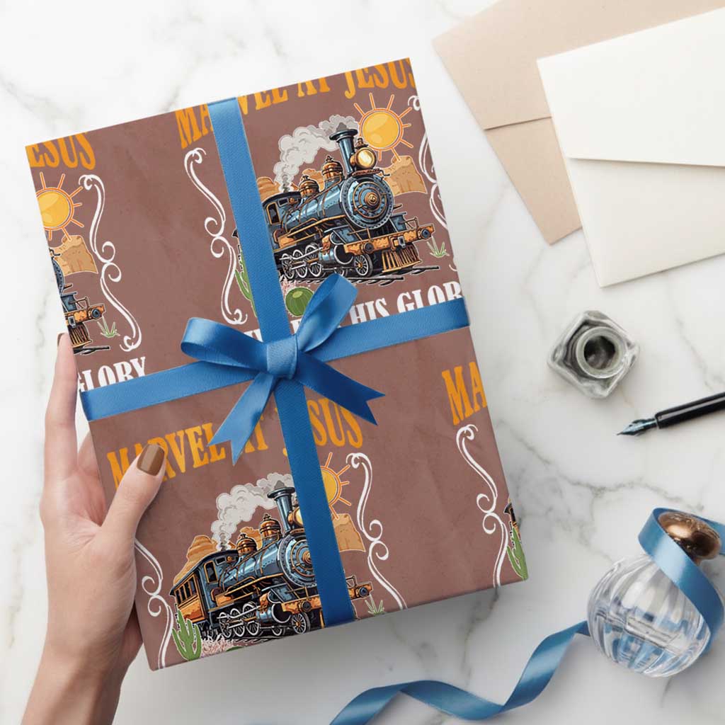 Summer VBS 2025 Wrapping Paper Roll Marvel at Jesus Live for His Glory Christian Bible Camp - Wonder Print Shop