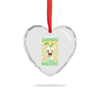 Summers Are Made For Mojitos Heart Crystal Glass Ornament Funny Vacation Cocktail - Wonder Print Shop