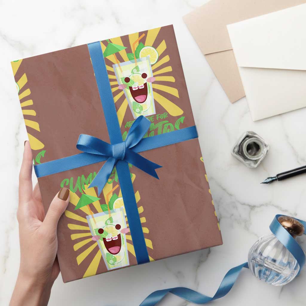 Summers Are Made For Mojitos Wrapping Paper Roll Funny Vacation Cocktail - Wonder Print Shop