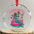 Summerween Skeleton Mermaid Crystal Glass Ornament Flamingo Float Funny Spooky Summer Halloween Vibes - Wonder Print Shop