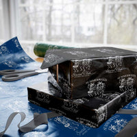 Summerween Social Club Wrapping Paper Roll Spooky All Year Skeleton Summer Halloween Beach Party - Wonder Print Shop