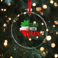Sunflower Iran Flag Crystal Glass Ornament Persian Freedom I Stand With Iran