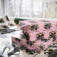 Sunflower Skin Cancer Awareness Wrapping Paper Roll Brave Strong Resilient
