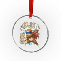 Super Sloth I Will Rescue You Crystal Glass Ornament Funny Sloth Lover Gift - Wonder Print Shop