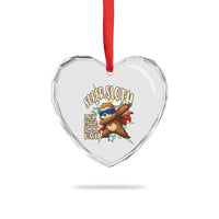 Super Sloth I Will Rescue You Heart Crystal Glass Ornament Funny Sloth Lover Gift - Wonder Print Shop