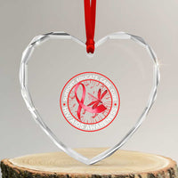 Support Educate Care Cure Heart Crystal Glass Ornament HIV Awareness Month Gift - Wonder Print Shop