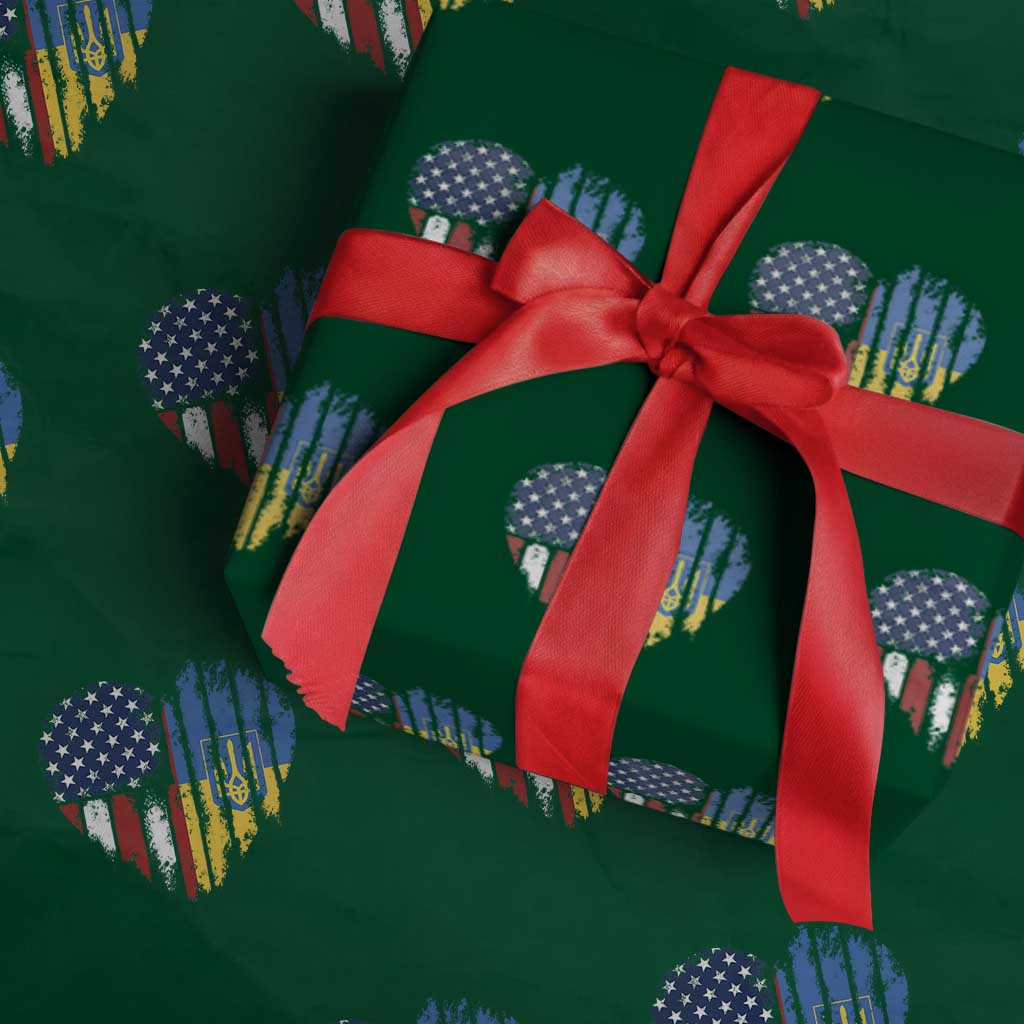 Support Ukraine Wrapping Paper Roll Stand With Ukraine American Ukrainian Flag