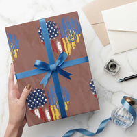 Support Ukraine Wrapping Paper Roll Stand With Ukraine American Ukrainian Flag