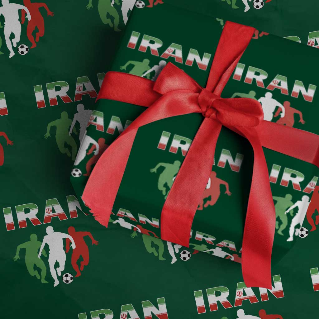 Supporting Iran Soccer Fan Wrapping Paper Roll Proud Persian Heritage Gift