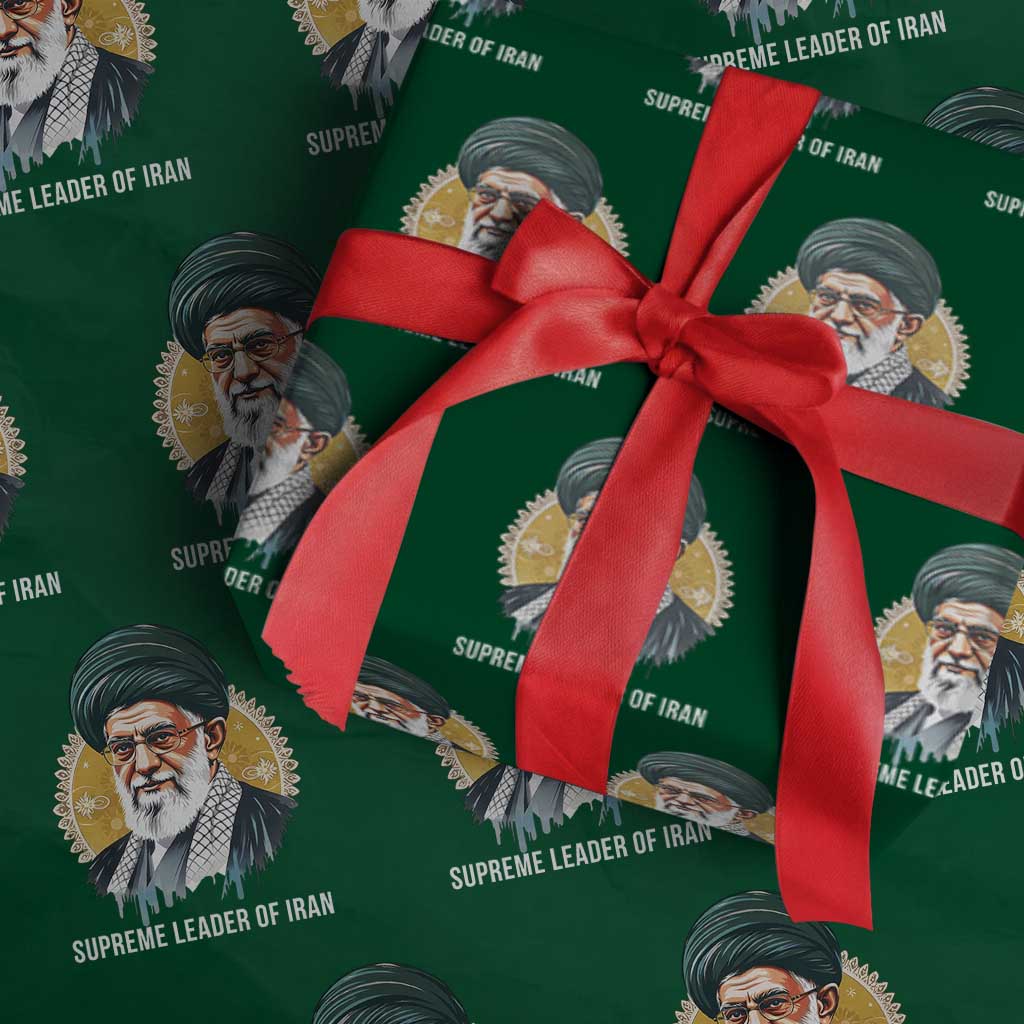 Supreme Leader Of Iran Graphic Portrait Wrapping Paper Roll Iranian Political Figure