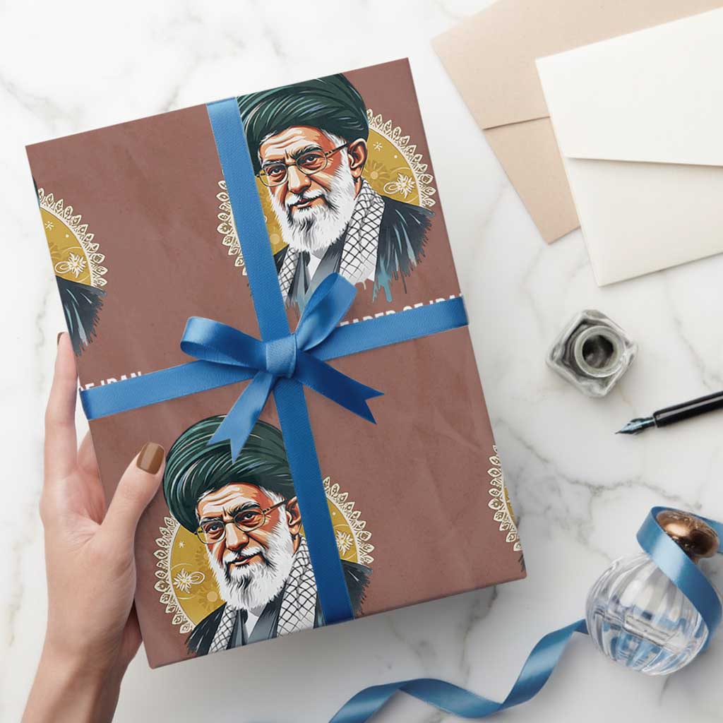 Supreme Leader Of Iran Graphic Portrait Wrapping Paper Roll Iranian Political Figure