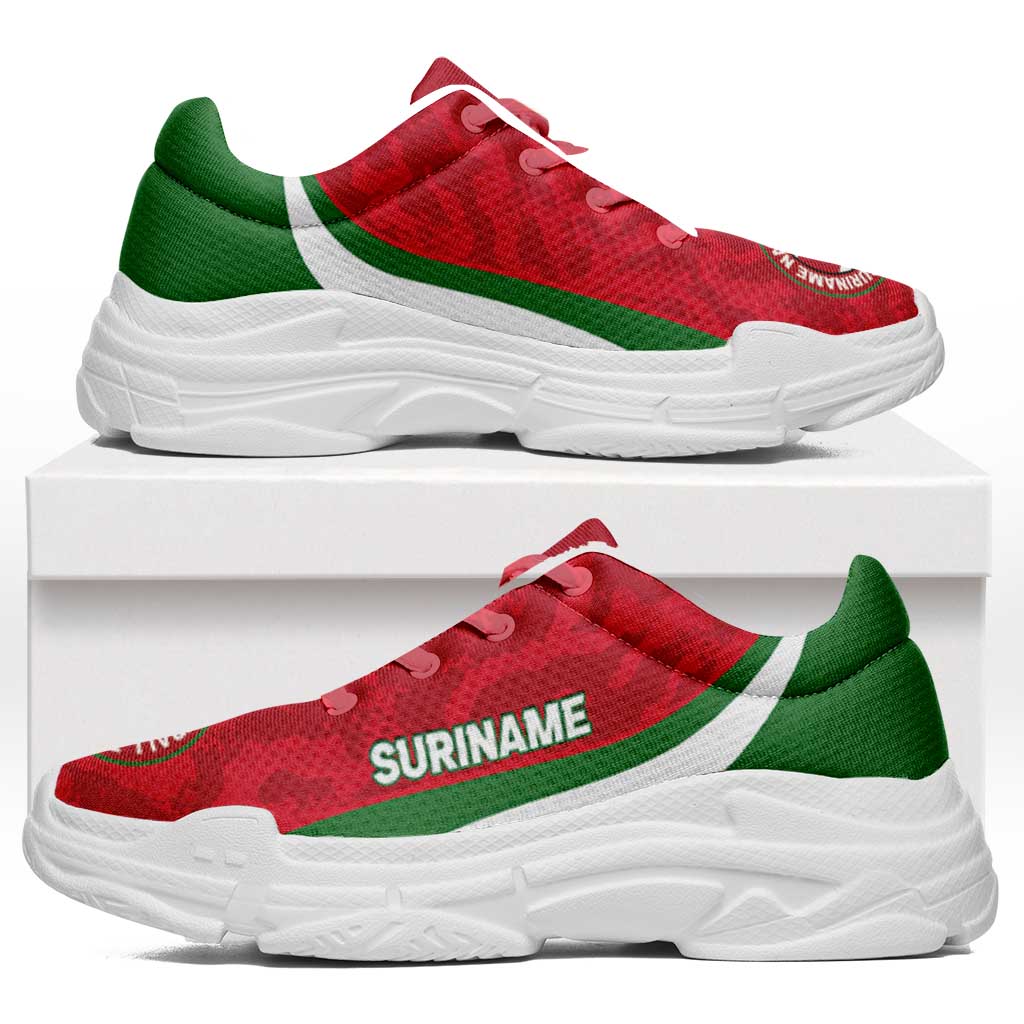 Suriname 2026 Football Chunky Sneakers Go Natio Grunge Curve Stylized - Wonder Print Shop