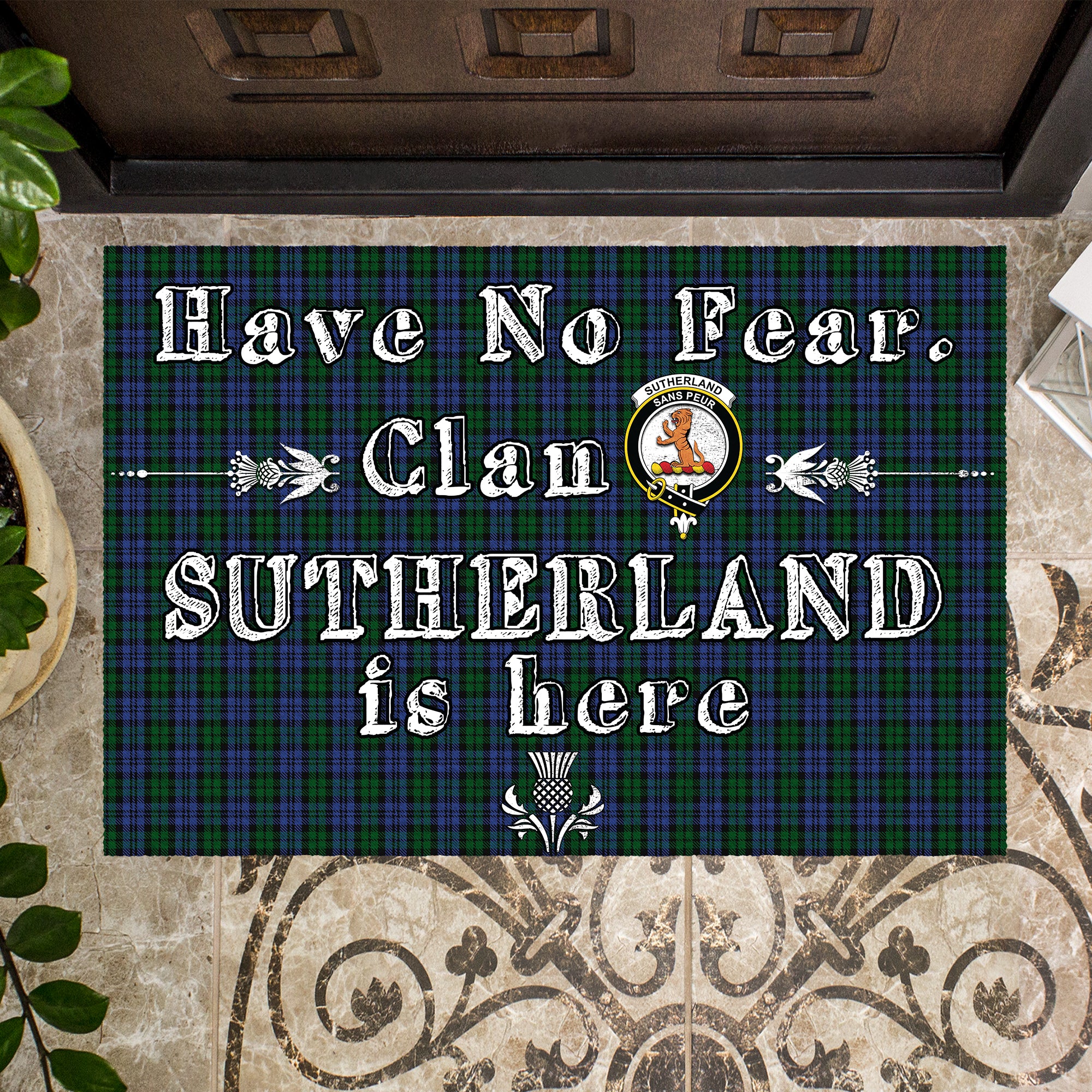 sutherland-clan-tartan-door-mat-family-crest-have-no-fear-tartan-door-mat