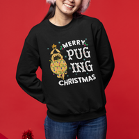 Merry Pugging Christmas Dog Pugmas Pug Xmas Sweatshirt - Wonder Print Shop