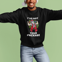 Christmas Sweatshirt I've Got Your Package Ugly Santa Gymer Gift - Wonder Print Shop