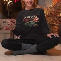 I Can Get You On The Naughty List Santa Lady Vintage Christmas Sweatshirt - Wonder Print Shop