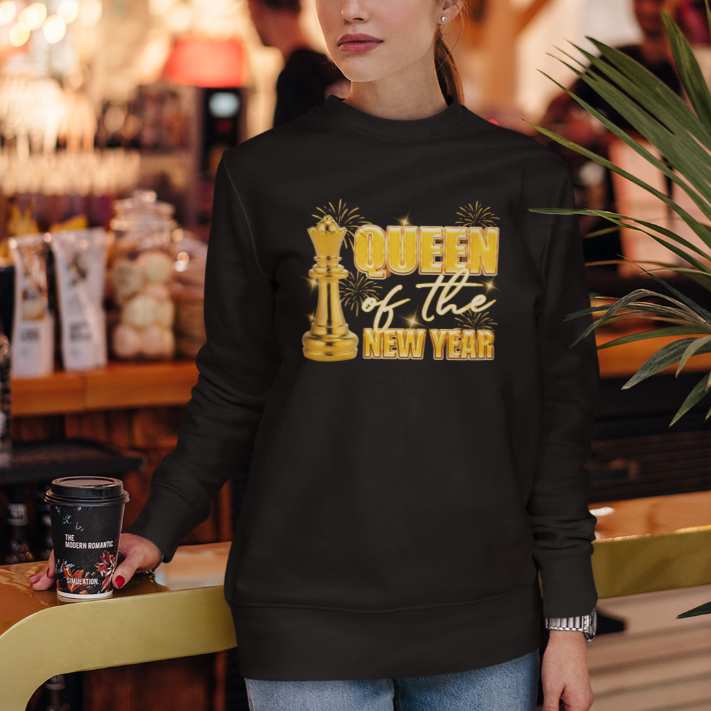 Queen Of The New Year Eve Happy Lucky Firework Sweatshirt - Wonder Print Shop