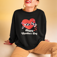 Happy Valentine's Day Cute Heart Bae Funny Salting Hearts Sweatshirt - Wonder Print Shop