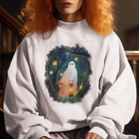 Ghost Sweatshirt Ghost In The Forest Shirt - Wonder Print Shop