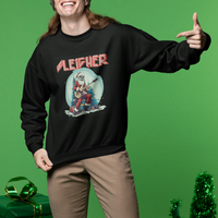 Sleigher Hail Santa Heavy Metal Christmas Rock Sweatshirt - Wonder Print Shop