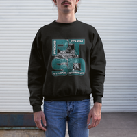 Veteran PTSD Sweatshirt Proud Tough Strong Determined Teal Ribbon - Wonder Print Shop