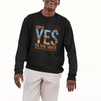 Australia Indigenous Sweatshirt Vote Yes To The Voice Aboriginal And Torres Strait Islanders - Wonder Print Shop